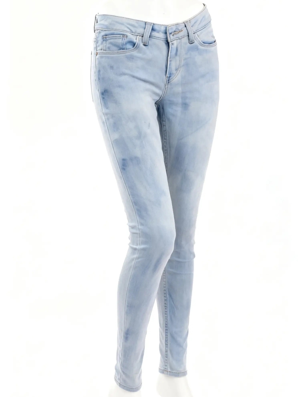 Levi's Light Acid Wash Skinny Jeans W28 L30 Mid High Rise 2014 Vintage Style